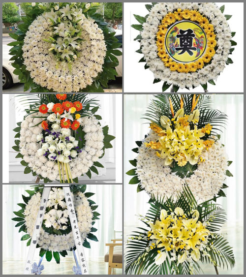 广东江门市新会区崖门镇交贝石村花圈速递